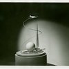 Theme Center - Trylon and Perisphere - Model of Trylon and Perisphere with airplane