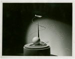 Theme Center - Trylon and Perisphere - Model of Trylon and Perisphere with airplane