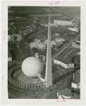 Theme Center - Trylon and Perisphere - Aerial view