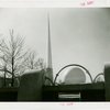 Theme Center - Trylon and Perisphere - View from behind balustrade