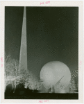 Theme Center - Trylon and Perisphere - Trylon and Perisphere at night