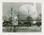 Theme Center - Trylon and Perisphere - View of Perisphere across grounds
