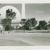 Theme Center - Trylon and Perisphere - View of Trylon and Perisphere across City Hall Square