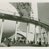 Theme Center - Trylon and Perisphere - Close-up with visitors