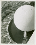 Theme Center - Trylon and Perisphere - Aerial view of Perisphere