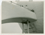 Theme Center - Trylon and Perisphere - Close-up of conjunction of Helicline and Perisphere