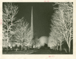 Theme Center - Trylon and Perisphere - At night