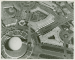 Theme Center - Trylon and Perisphere - Aerial view