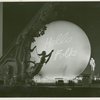 Theme Center - Trylon and Perisphere - ""Hello Folks!"" projected on Perisphere