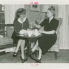 Town of Tomorrow - Lynn Rambach and Pegeen Fitzgerald having tea in room they designed