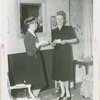 Town of Tomorrow - Lynn Rambach and Pegeen Fitzgerald having tea in room they designed