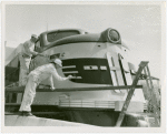 Trains - Workers painting train