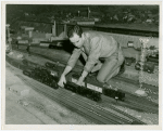 Trains - Miniature - Man with miniature trains
