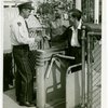 Transportation to Fair - Hitchhikers - Boys entering turnstile