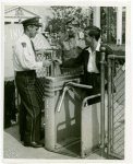 Transportation to Fair - Hitchhikers - Boys entering turnstile