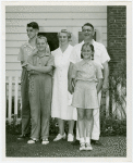 Typical American Family - Family outside house