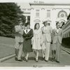 Typical American Family - Burdin family walking with Claude Pepper