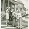 Typical American Family - Burdin family walking with Claude Pepper