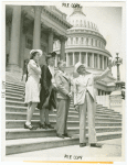 Typical American Family - Burdin family walking with Claude Pepper