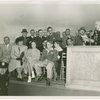 Typical American Family - Burdin family at dedication of houses listening to Harvey Gibson speak