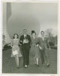 Typical American Family - Burdin family walking in front of Trylon and Perisphere