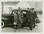 Typical American Family - Burdin family getting into chauffeured car