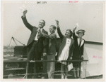 Typical American Family - Burdin family waving from yacht