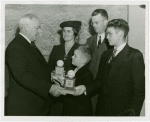 Typical American Family - Filkins family receiving signed baseballs from Harvey Gibson