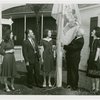 Typical American Family - Flanagan family raising New Jersey flag with Harvey Gibson