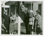 Typical American Family - Ebert family raising Pennsylvania flag with Harvey Gibson