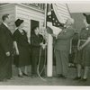 Typical American Family - Grant family raising Ohio flag with Harvey Gibson