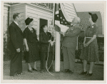 Typical American Family - Grant family raising Ohio flag with Harvey Gibson