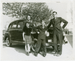 Typical American Family - Karges family standing in front of car