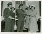 Typical American Family - Pleasants family receiving key from Harvey Gibson