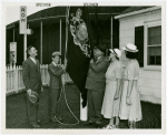 Typical American Family - Pleasants family raising Pennsylvania flag