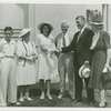 Typical American Family - Leverett Saltonstall and wife greeting Madison family