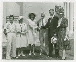 Typical American Family - Leverett Saltonstall and wife greeting Madison family