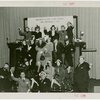 Underwood Elliott Fisher Co. - Group posing with giant typewriter
