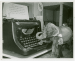Underwood Elliott Fisher Co. - Frank Buck's elephant and giant typewriter