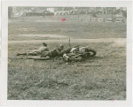United States - Army - Machine gunners behind overturned motorcycle