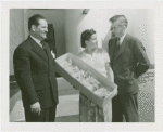 Venezuela Participation - Ernesto López (Commissioner General) with man and woman