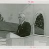 Vermont Participation - George Aiken (Governor) giving speech at dedication
