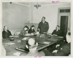 Veterans - Temple of Peace - Grover Whalen addressing meeting of Veterans' Advisory Committee