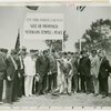 Veterans - Temple of Peace - Grover Whalen and group at site of proposed Veterans Temple of Peace