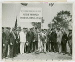 Veterans - Temple of Peace - Grover Whalen and group at site of proposed Veterans Temple of Peace