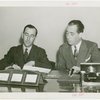 Victoria Falls Exhibit - Norman Yule and Howard Flanigan signing contracts