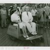Virginia Participation - James H. Price (Governor ) and wife in American Express cart