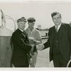 Wendell Wilkie shaking hands with skipper