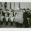 Washington Hall - Grover Whalen and group at groundbreaking