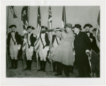 Washington Hall - Grover Whalen and group at groundbreaking